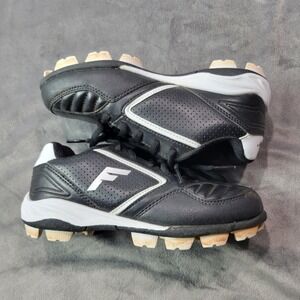 Franklin Kids Black White Baseball Youth Cleats Size 1Y